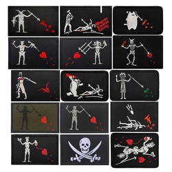 Parche bordado Barbanegra realista – insignia pirata para chaqueta