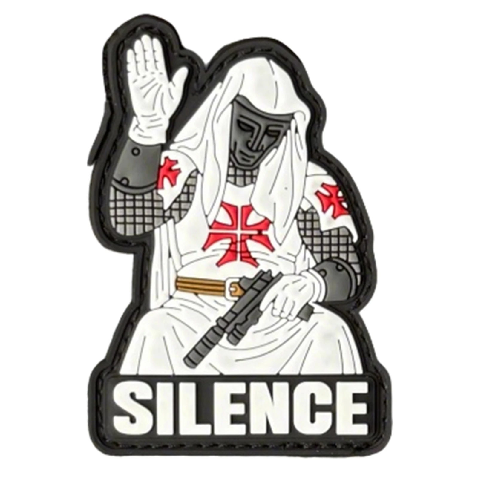 Parche PVC 3D Silent Knight Anime táctico con Velcro para mochila y chaleco - imagen 3
