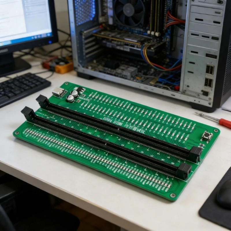 Tarjeta prueba memoria DDR4 con formato portátil