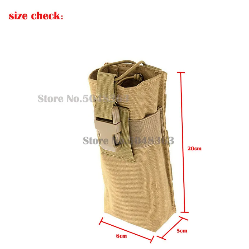 Bolsa táctica MOLLE para botella de agua en camuflaje