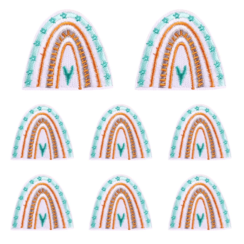 Parche bordado termoadhessivo arcoíris – insignia reversible coser o planchar - imagen 3