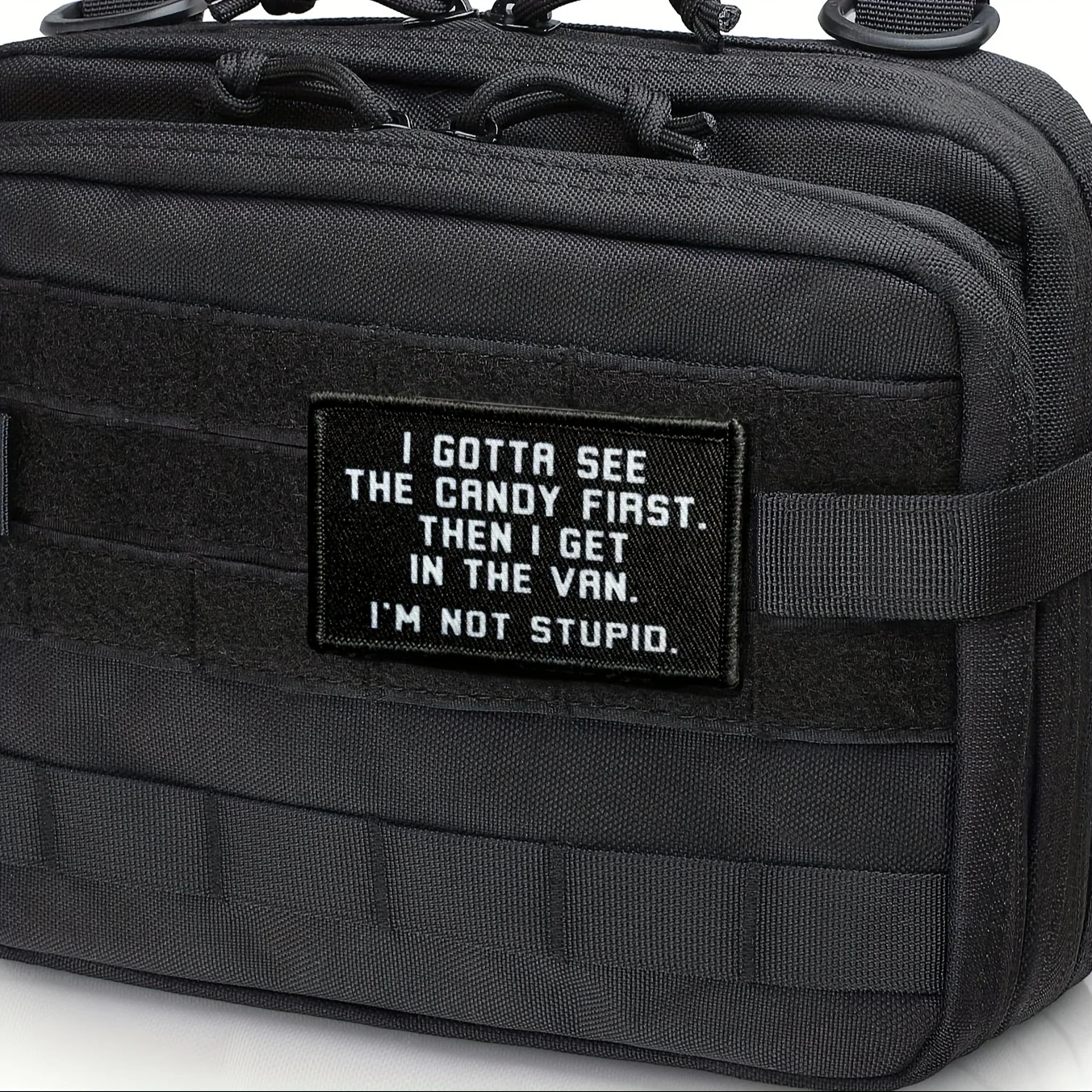 Parche velcro táctico "I'm Not Stupid" – Para ropa y equipo - imagen 4
