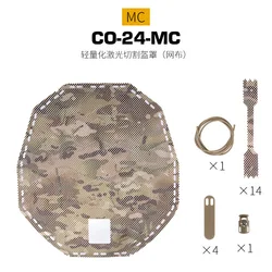 WOSPORT funda táctica para casco con corte láser y malla camuflaje