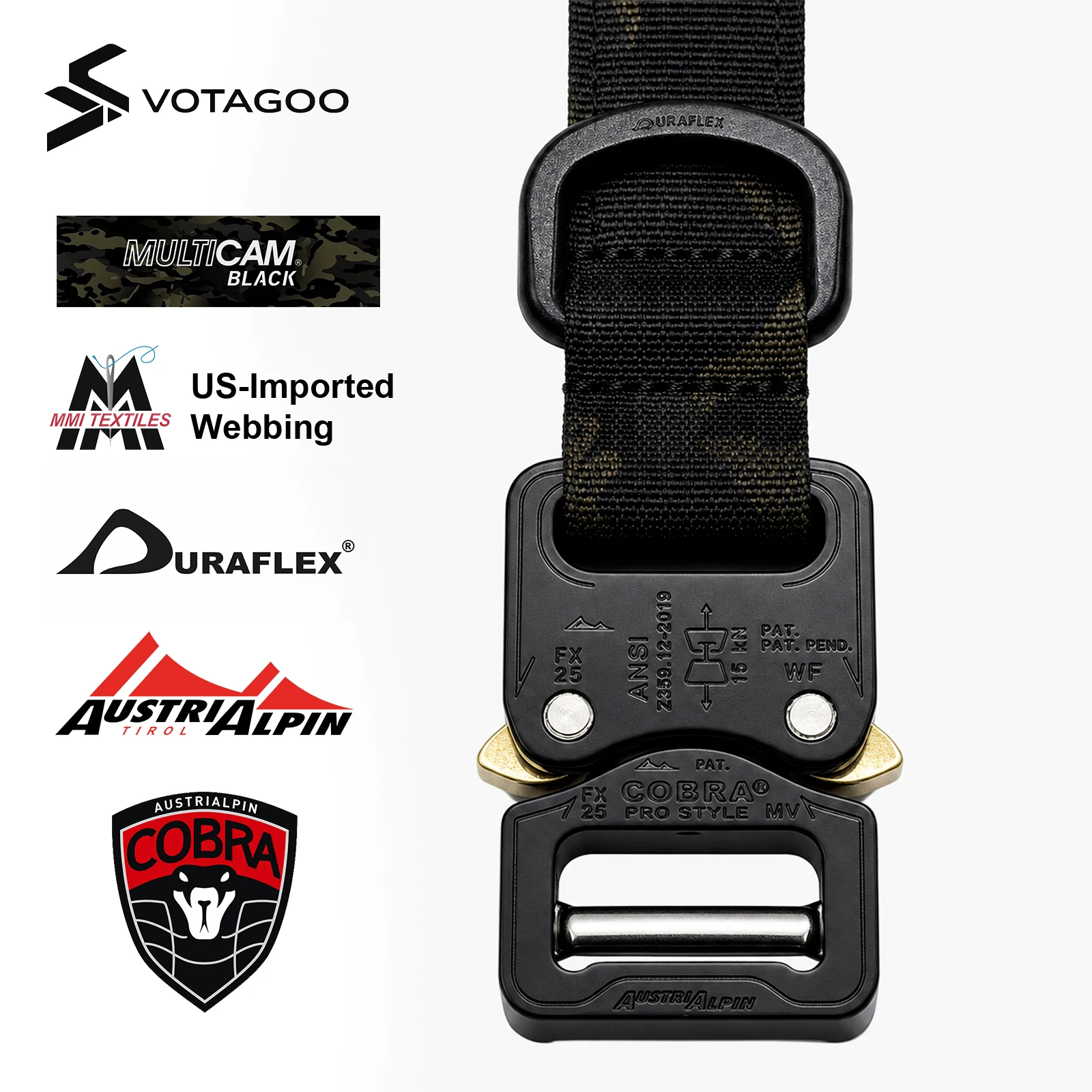 Cinturón Táctico VOTAGOO Cobra EDC con hebilla bloqueo automático - imagen 3