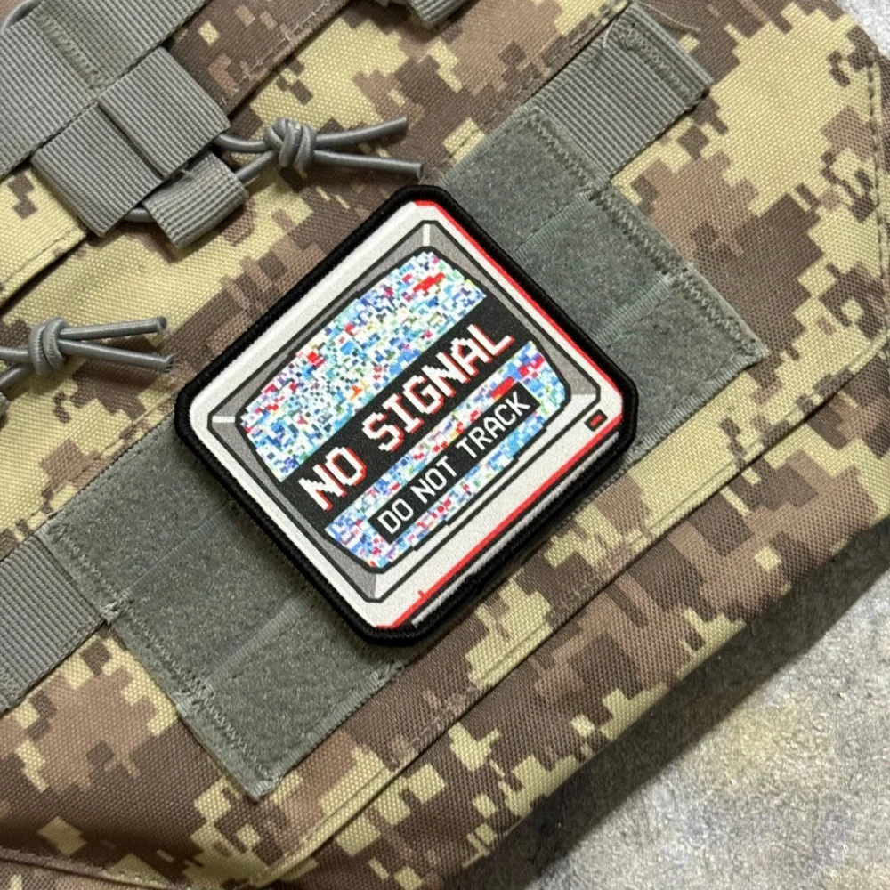 Parche táctico NO SIGNAL morale con velcro gancho y bucle - imagen 5