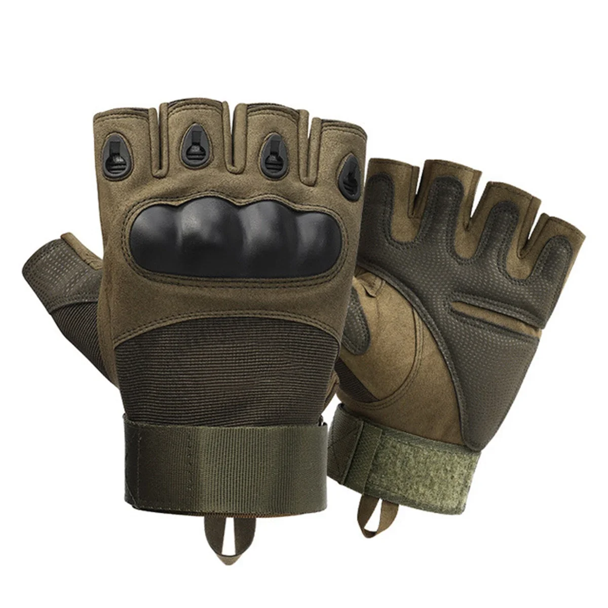 Guantes tácticos medio dedo para exteriores: tiro caza y moto - imagen 5