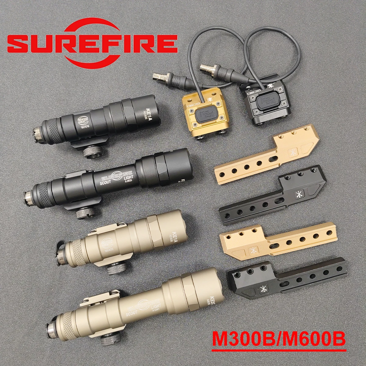 SureFire Linterna táctica M300B metálica interruptor presión Picatinny - imagen 4