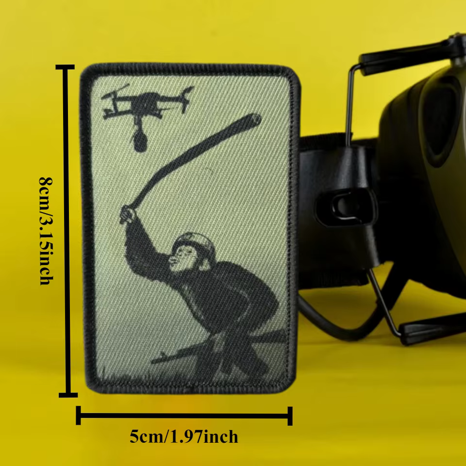 Parche de moral táctico Orangután Evolution dron impreso gancho y bucle