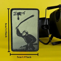 Parche de moral táctico Orangután Evolution dron impreso gancho y bucle