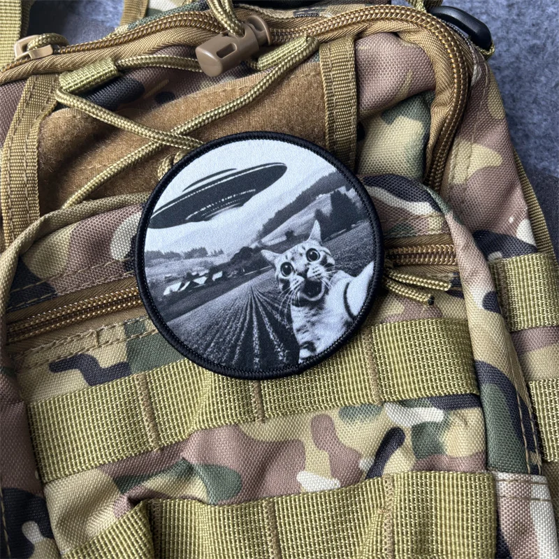 Parche táctico gato moral velcro para mochila y brazalete - imagen 4