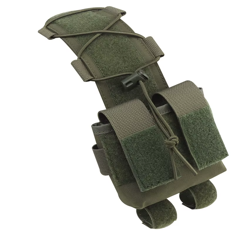 Bolsa táctica MOLLE para casco con compartimento de batería - imagen 3