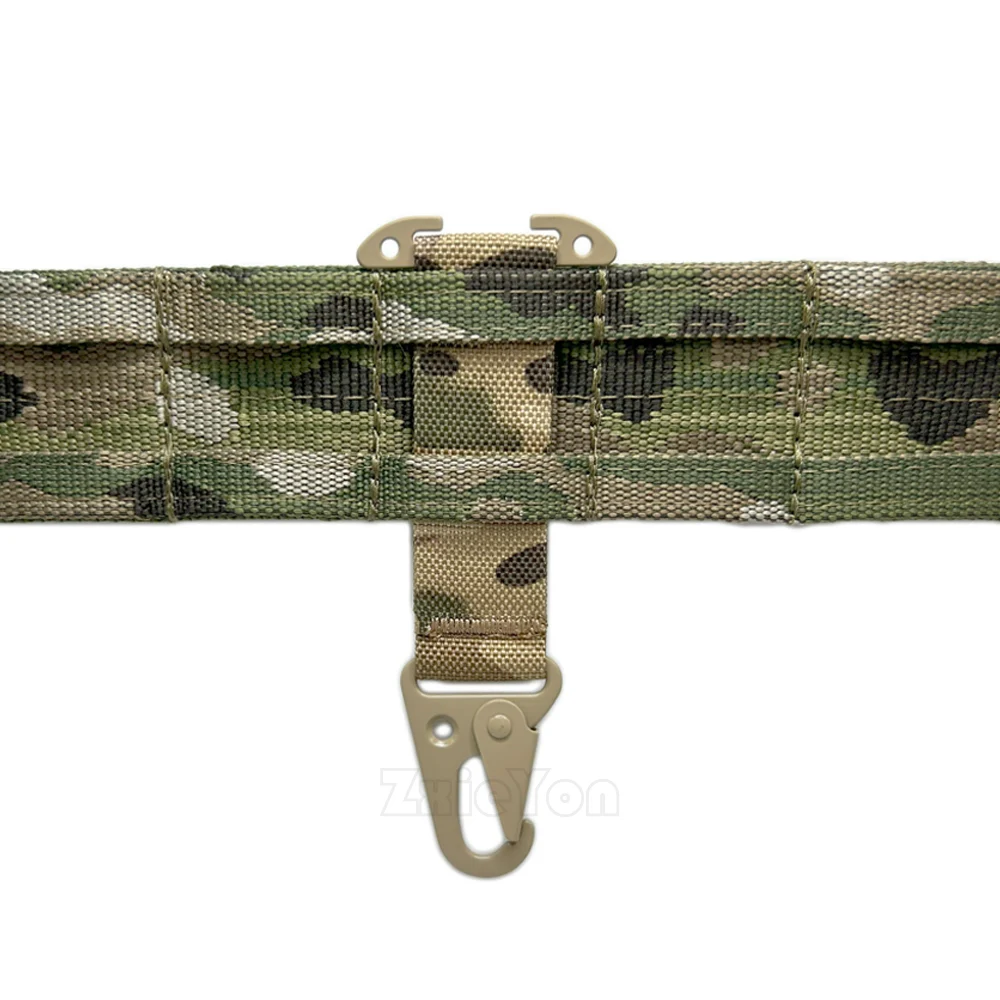 Clip cinturón MOLLE metálico para mochila caza y chaleco táctico