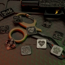 Parche táctico de fibra de carbono para brazalete antibalas
