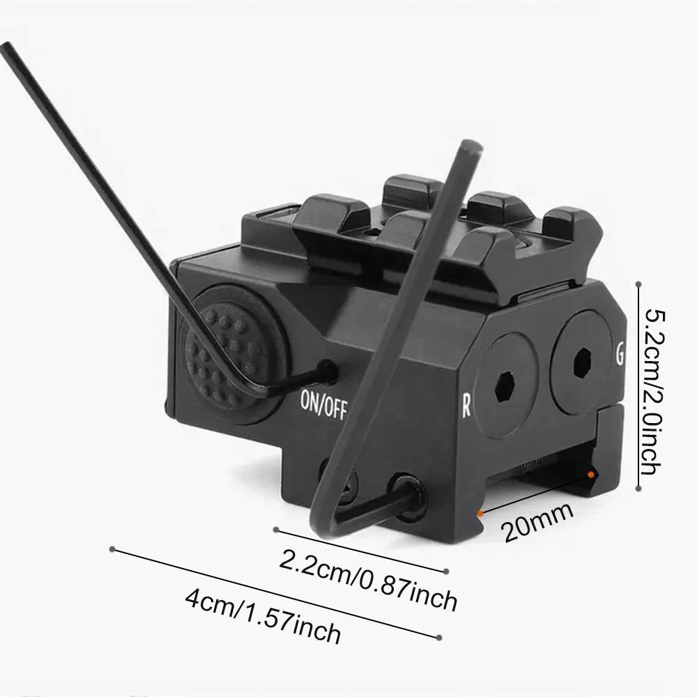 Láser táctico rojo y verde Picatinny recargable USB para pistola - imagen 3