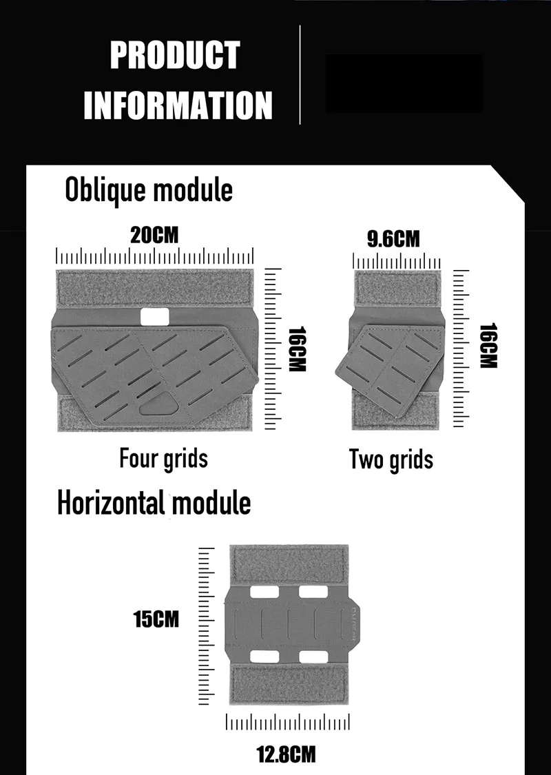 Plataforma adaptadora Molle para cinturón horizontal, vertical oblicua - imagen 2