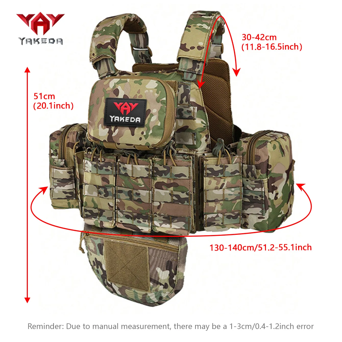 Chaleco táctico YAKEDA con sistema MOLLE para caza y entrenamiento - imagen 2