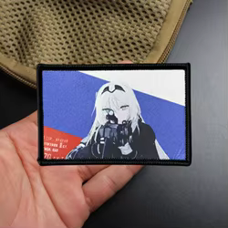 Parche táctico moral chica con pistola bordado – MOLLE y velcro
