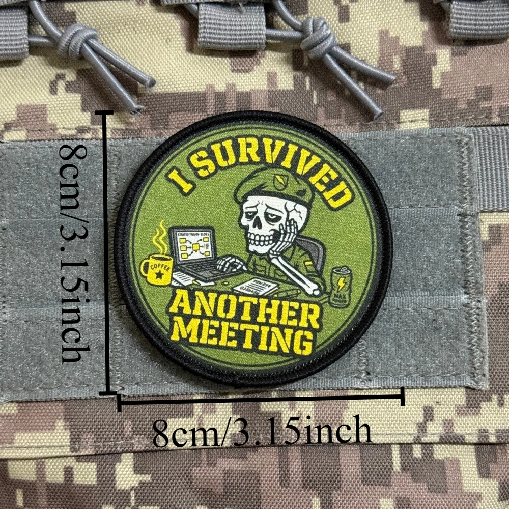 Parche táctico militar esqueleto soldado velcro mochila moral - imagen 3