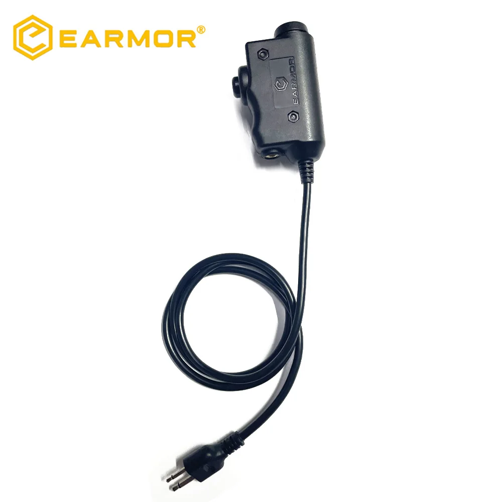 PTT táctico EARMOR M51 para radio ICOM y AUX, auriculares - imagen 4