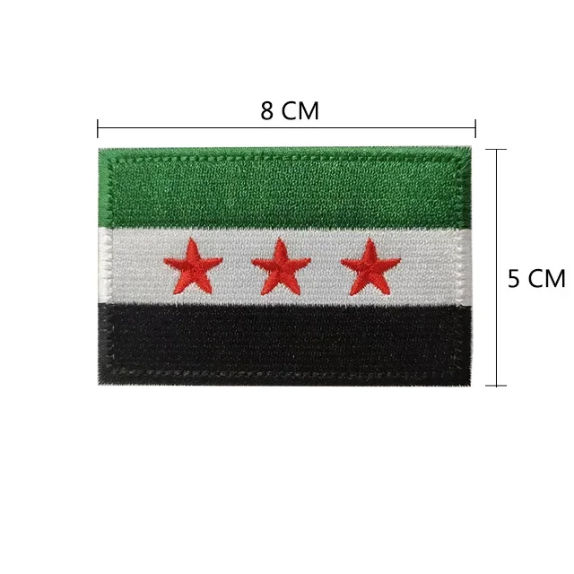 Parche bordado con bandera nacional de Siria