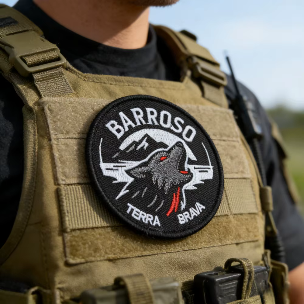 Parche táctico bordado lobo con velcro gancho y bucle para mochila - imagen 5
