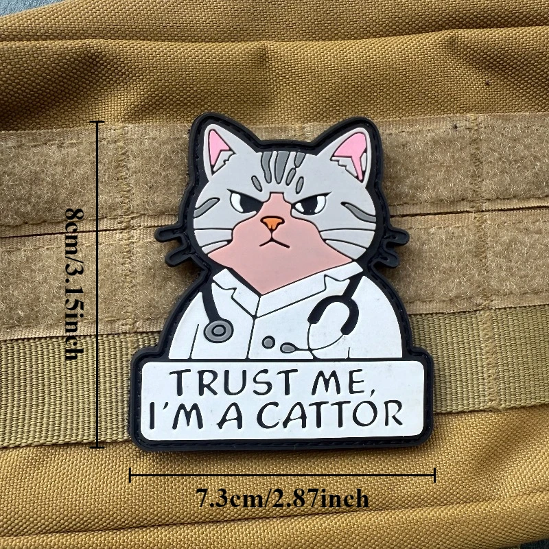 Parche táctico de PVC con gancho y bucle gato veterinario mochila - imagen 4