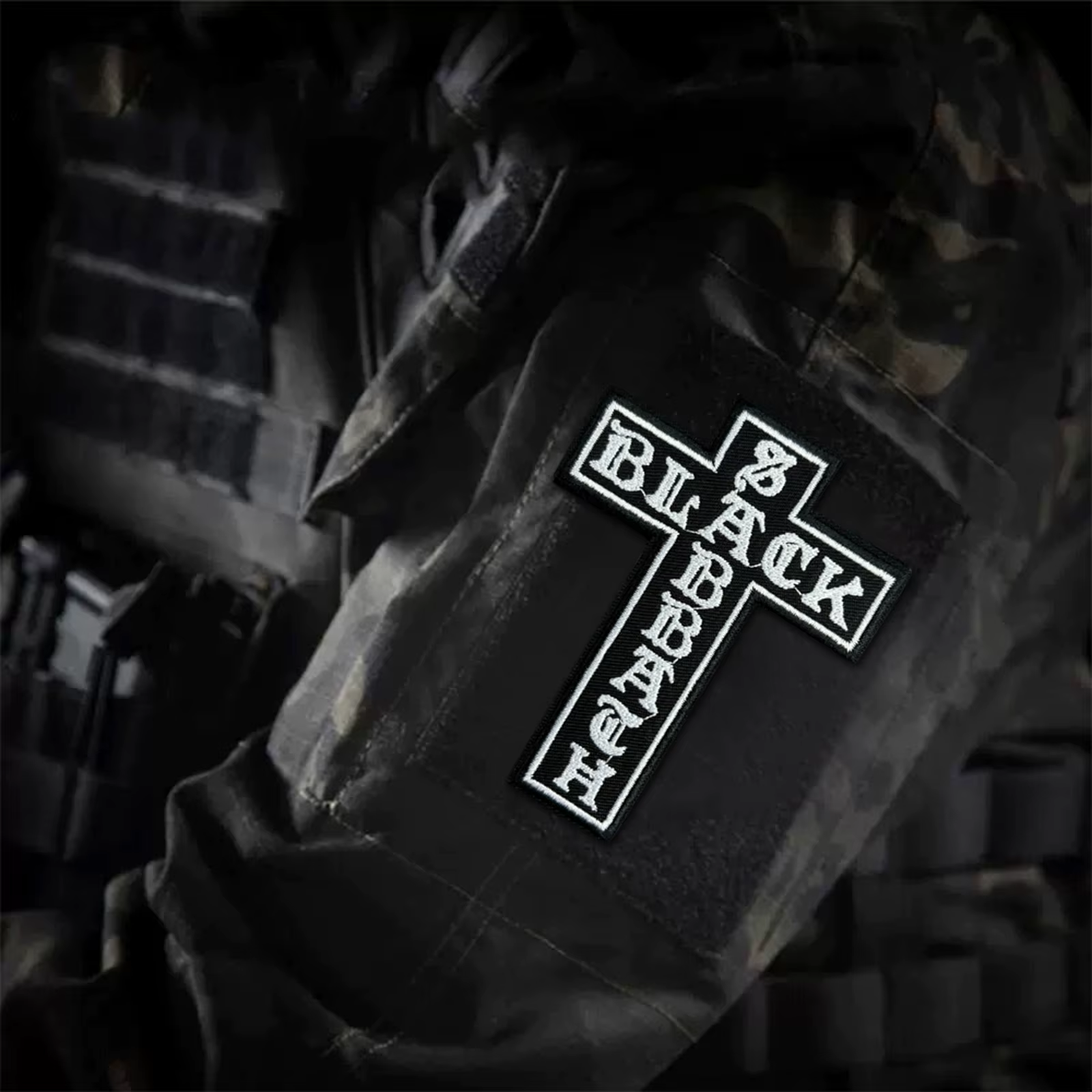 Parche cruzado oración militar – Velcro bordado para chaleco o mochila - imagen 2