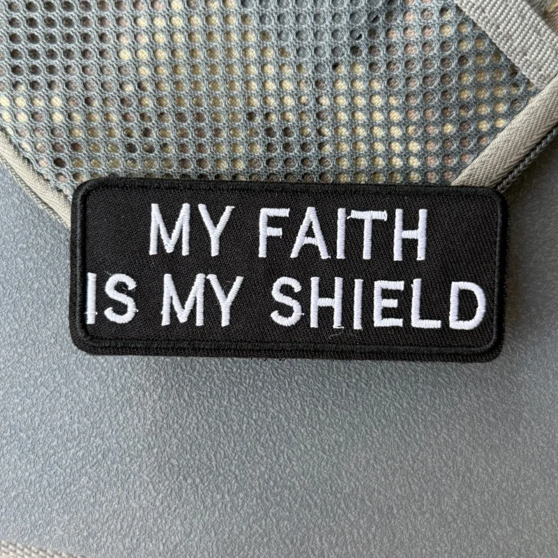 Parche táctico MI FE ES MI ESCUDO con gancho y bucle - imagen 3