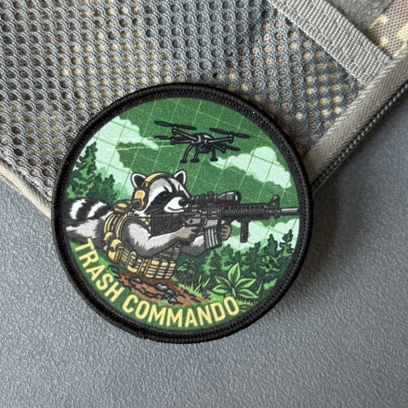 Parche táctico Trash Commando moral – gancho y bucle estampado - imagen 3