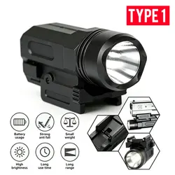 Linterna táctica LED para pistola con montaje QD Picatinny