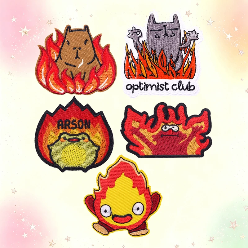 Parches bordados animales tipo cómic – termoadhesivos para chaquetas - imagen 3