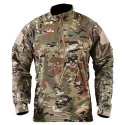 Camisa combate ripstop táctica manga larga airsoft