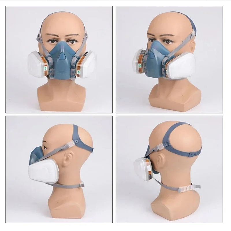 Máscara antipolvo táctica de media cara, protección respiratoria