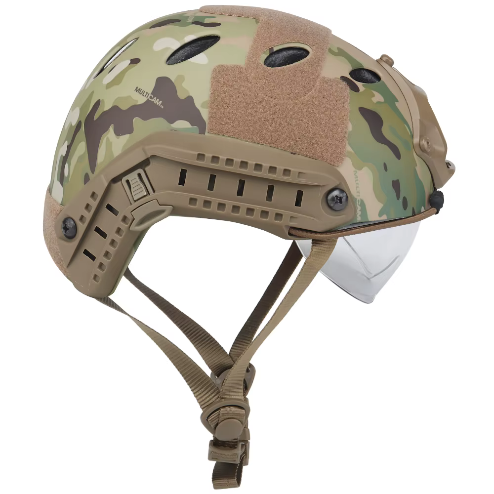 Casco táctico ligero con gafas integradas para airsoft y caza - imagen 2