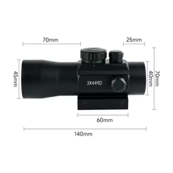 Mira táctica 3x44 con punto rojo y verde para airsoft y caza