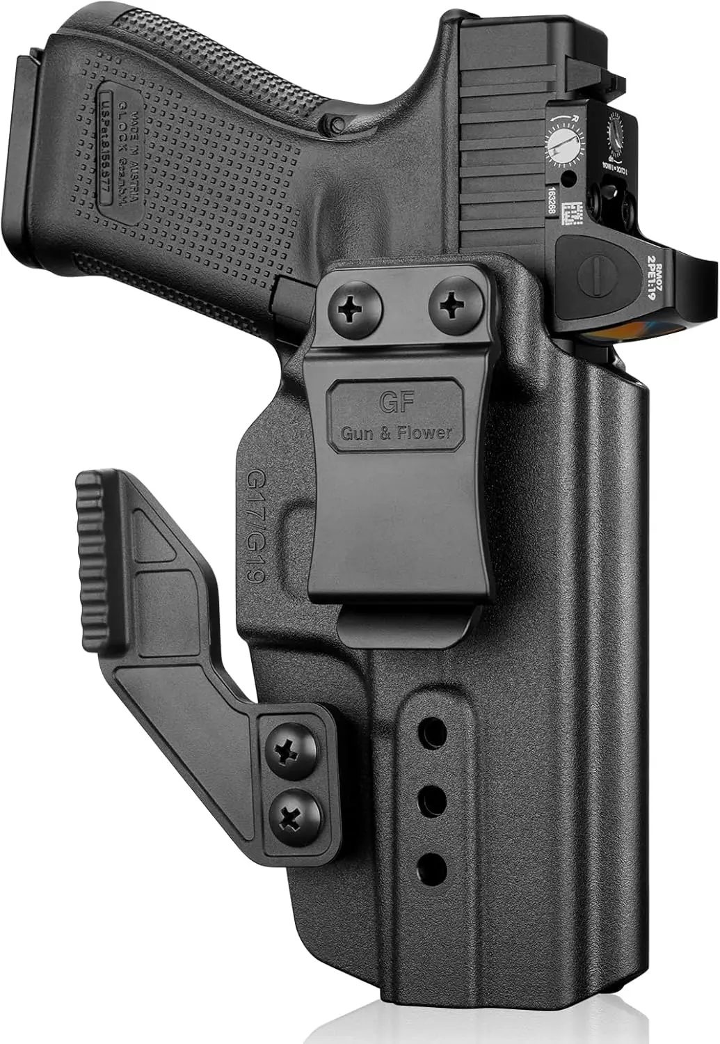 Funda IWB táctica Glock 17-19 con garra – Ajustable derecha - imagen 3