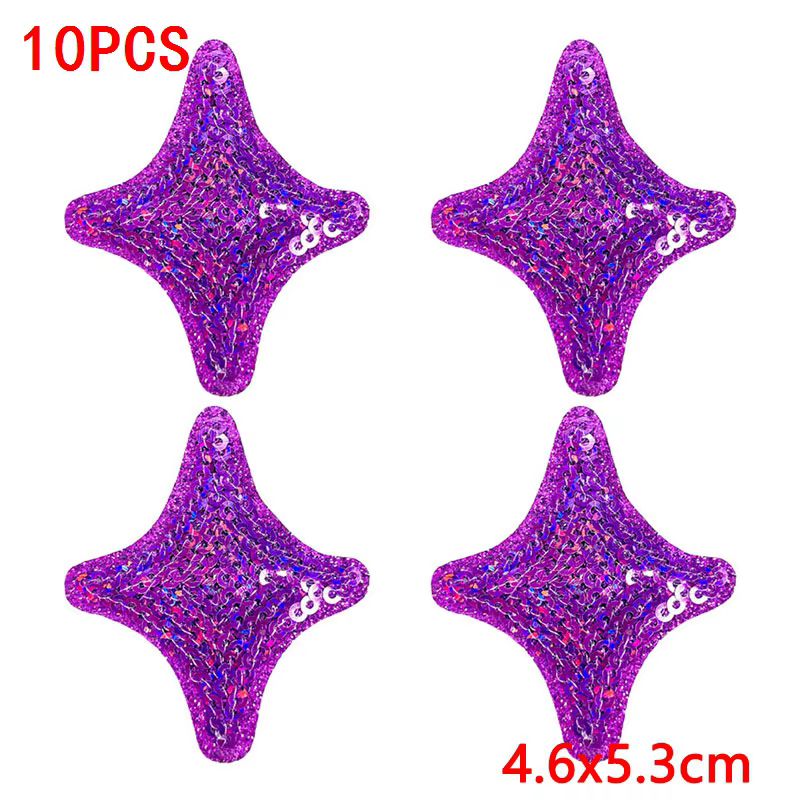 Parche bordado estrellas con lentejuelas – para coser o planchar