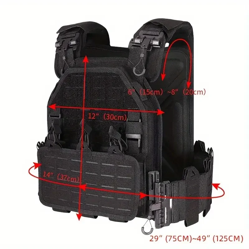 Chaleco portaplacas táctico Multicam nailon 1000D - imagen 4