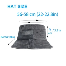 Sombrero pescador transpirable malla algodón lavado para aire libre