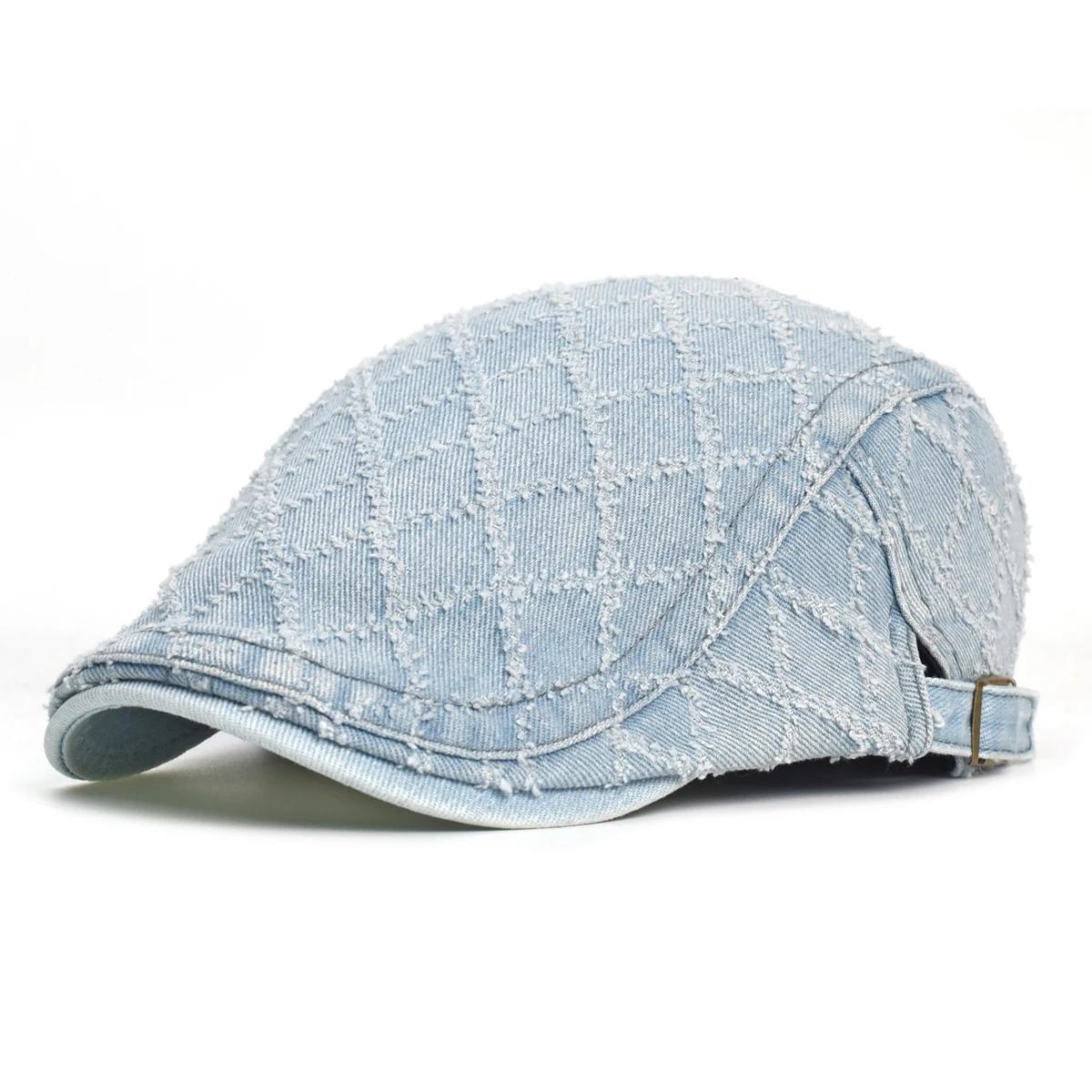 Gorra vaquera estilo boina celosía lavada desgastada con visera - imagen 4