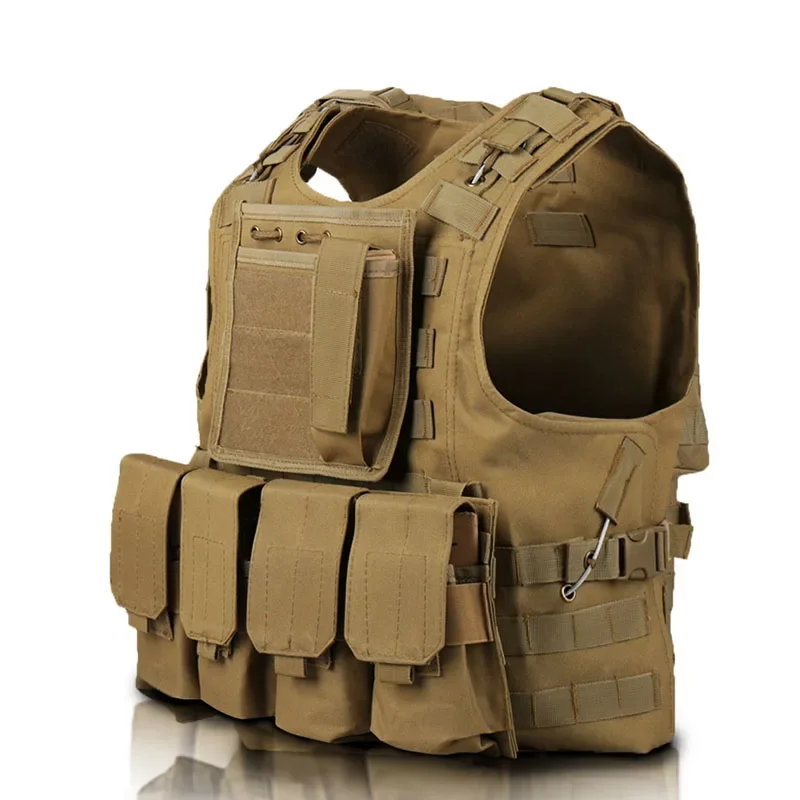 Chaleco táctico MOLLE portaplacas para airsoft y exteriores hombre - imagen 3