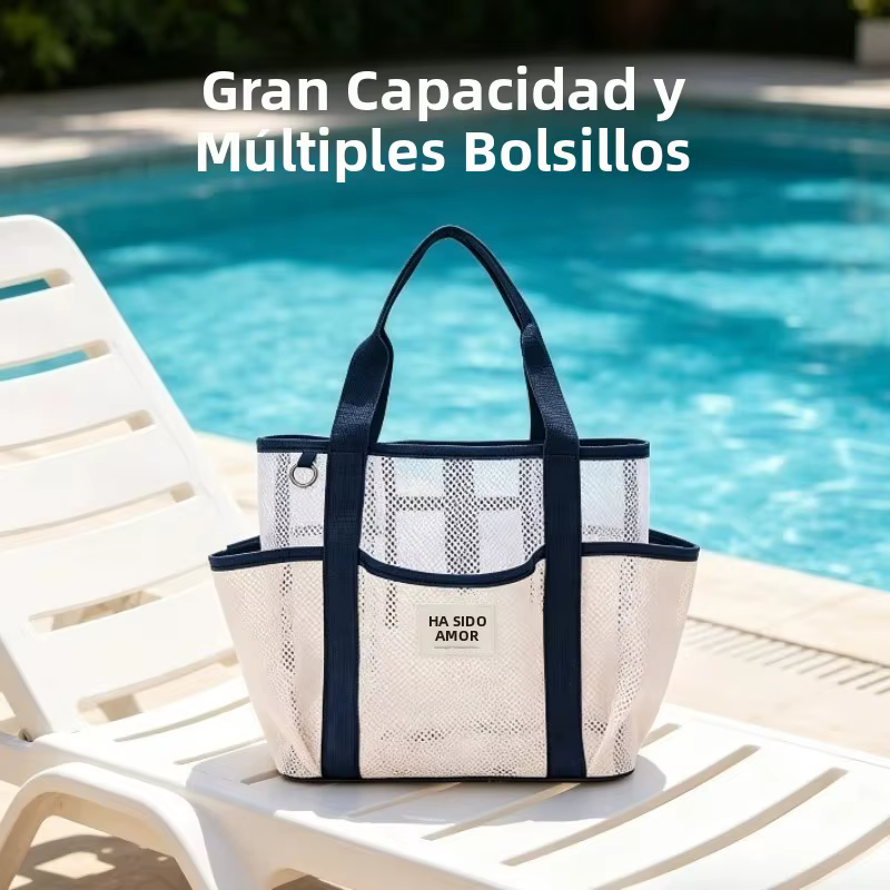 Bolsa impermeable de playa y piscina con bandolera compartimentada - imagen 4