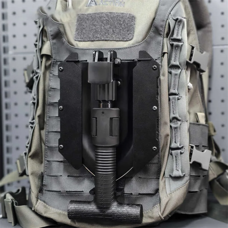 Pala plegable táctica telescópica para camping y senderismo - imagen 3