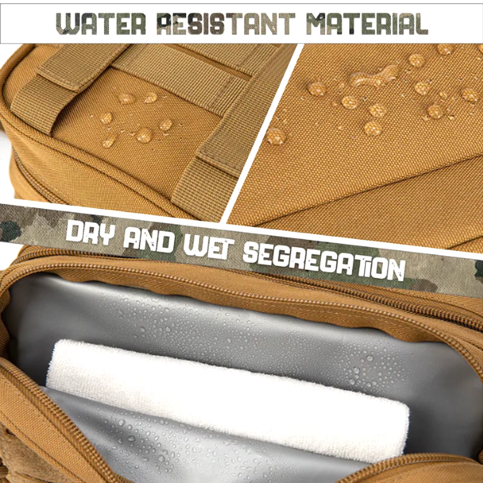 Neceser táctico de tela 900D resistente al agua