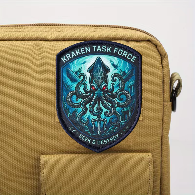 Parche táctico Kraken Task Force pulpo con gancho y bucle - imagen 4
