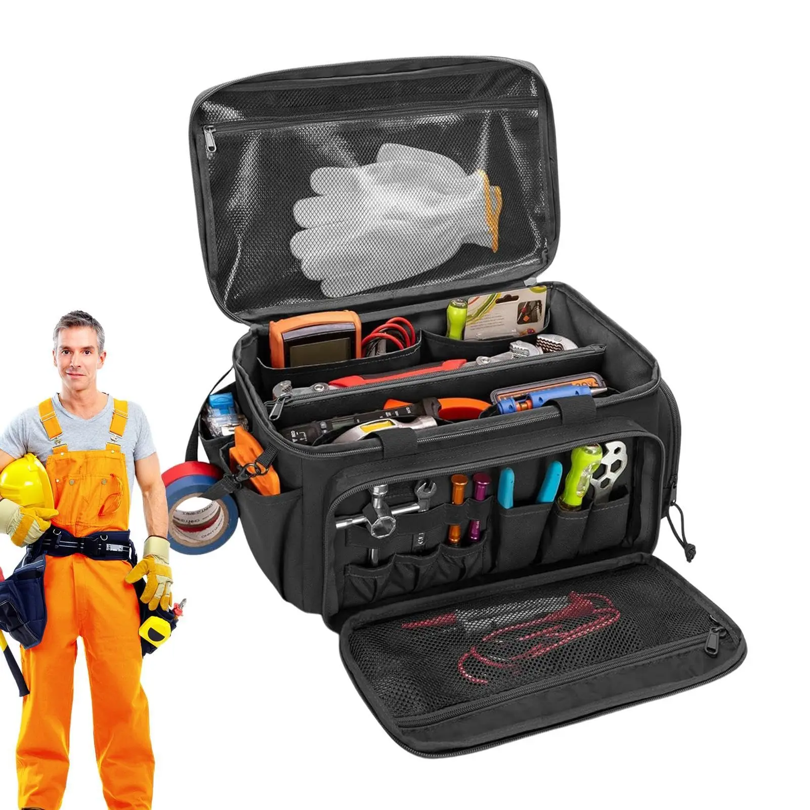 Bolsa de herramientas impermeable gran capacidad organizador