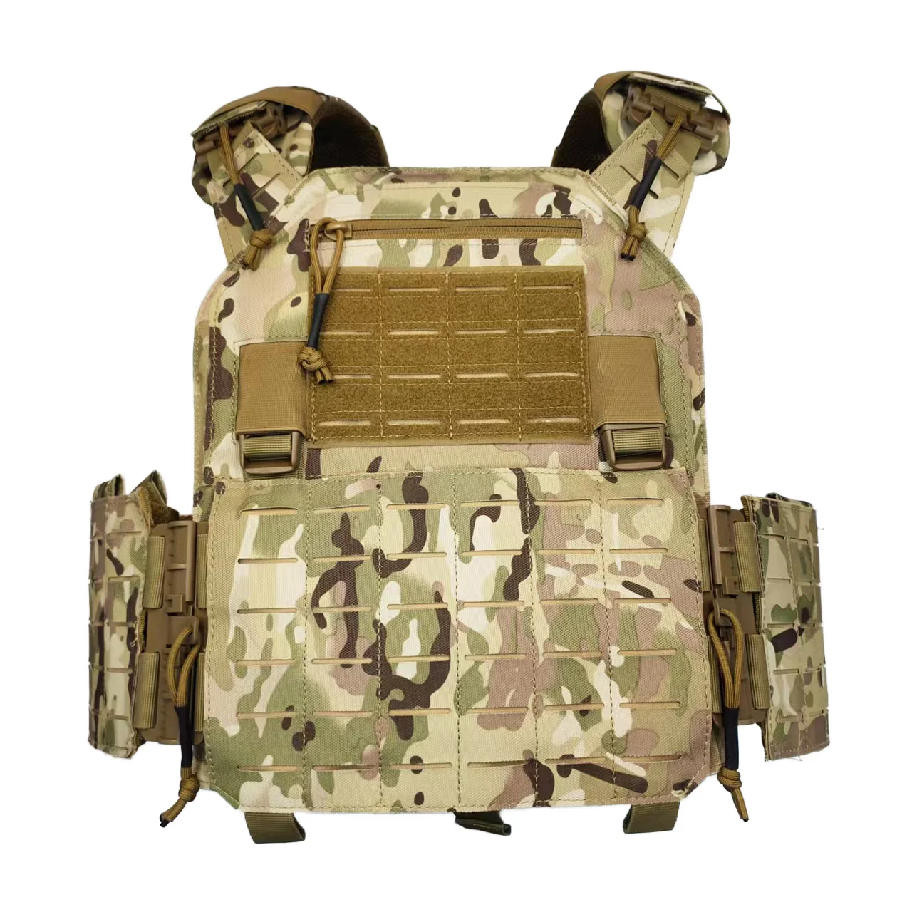 Chaleco portaplacas MOLLE con liberación rápida camuflaje