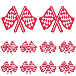 Parches bordados tácticos con diseño cuadros corazón bandera ajedrez