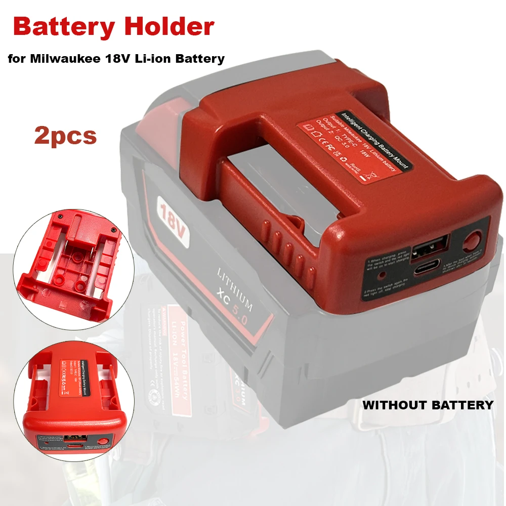 Cargador USB Milwaukee 18V hebilla cinturón carga móvil táctica - imagen 2