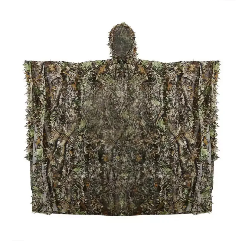 Traje Ghillie táctico camuflaje biónico con hojas 3D